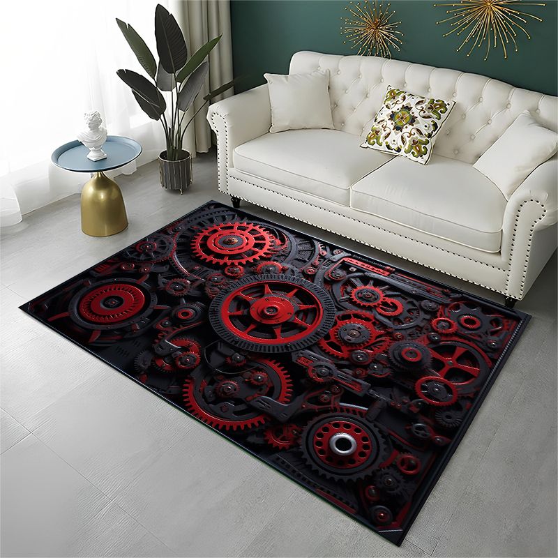 Motorcycle Gear Wash - Karpet Mekanis Retro Gears dengan Motif