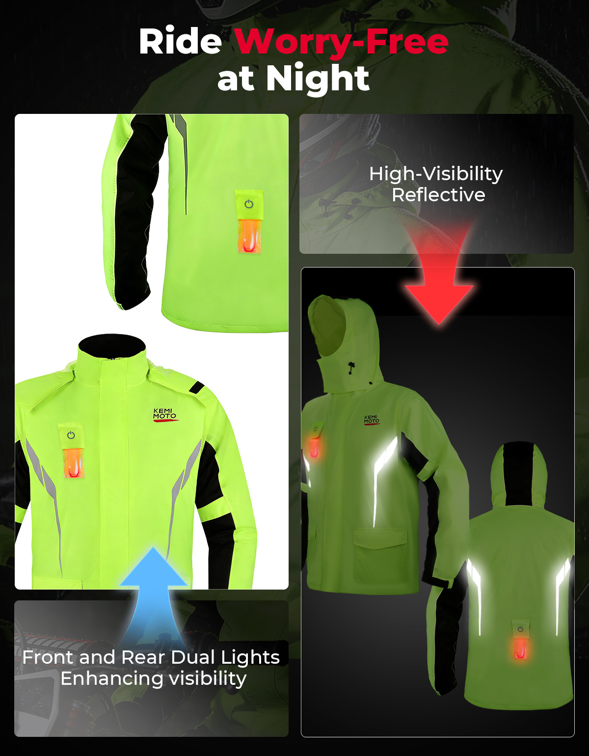 KEMIMOTO Set Jas Hujan Tahan A - Motorcycle Gear Jacket And Pants ulasan dan harga